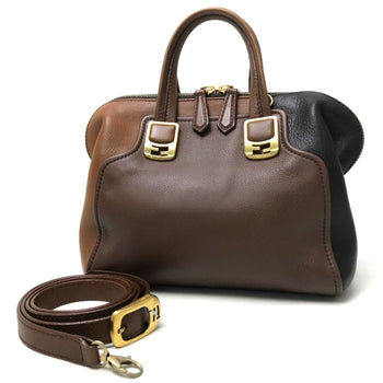 Fendi 8Bl117 2Way Shoulder Bag Hand Bag Brown