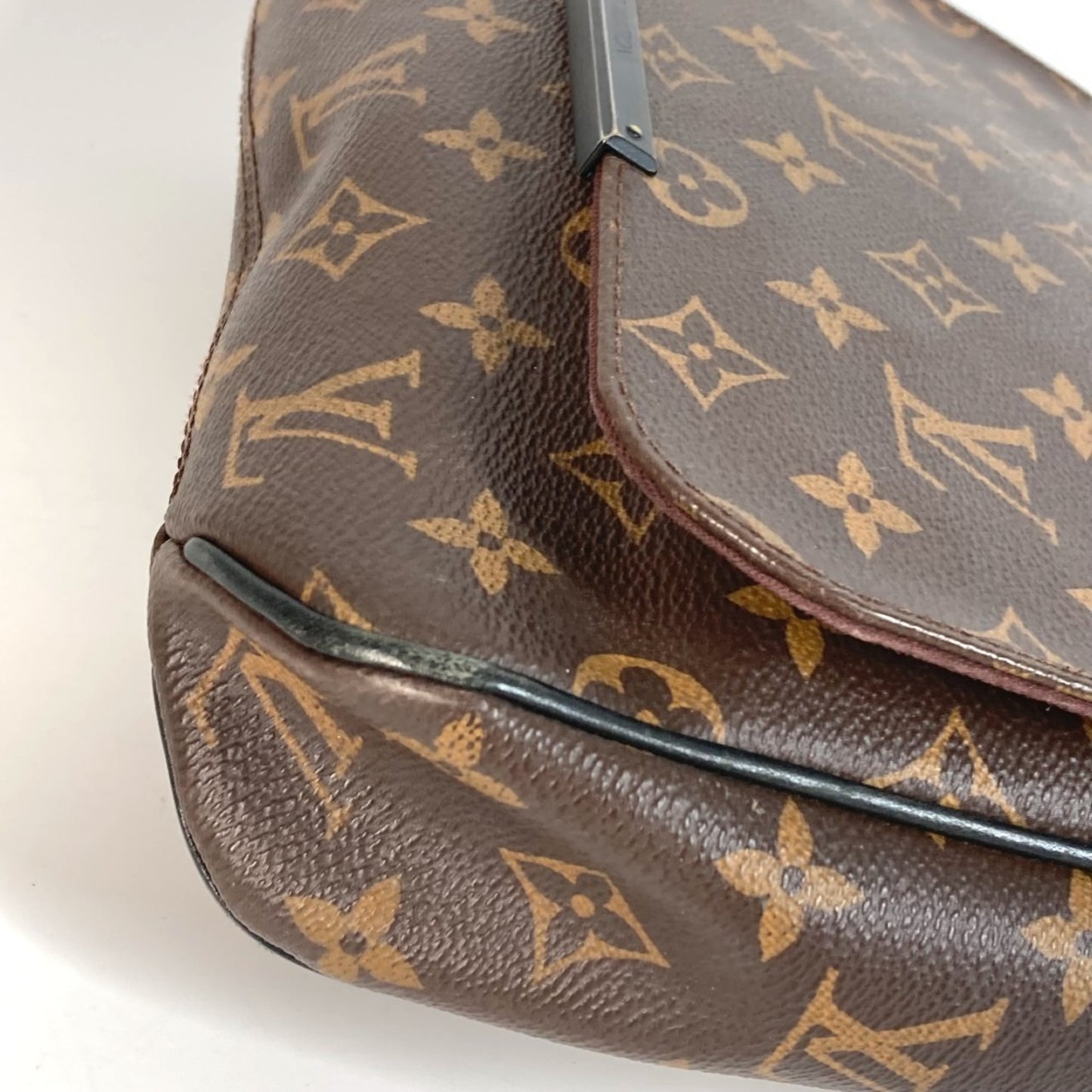 Louis Vuitton Monogram Macassar District Pm M40935 Flap Messenger Bag/Shoulder Bag In Canvas