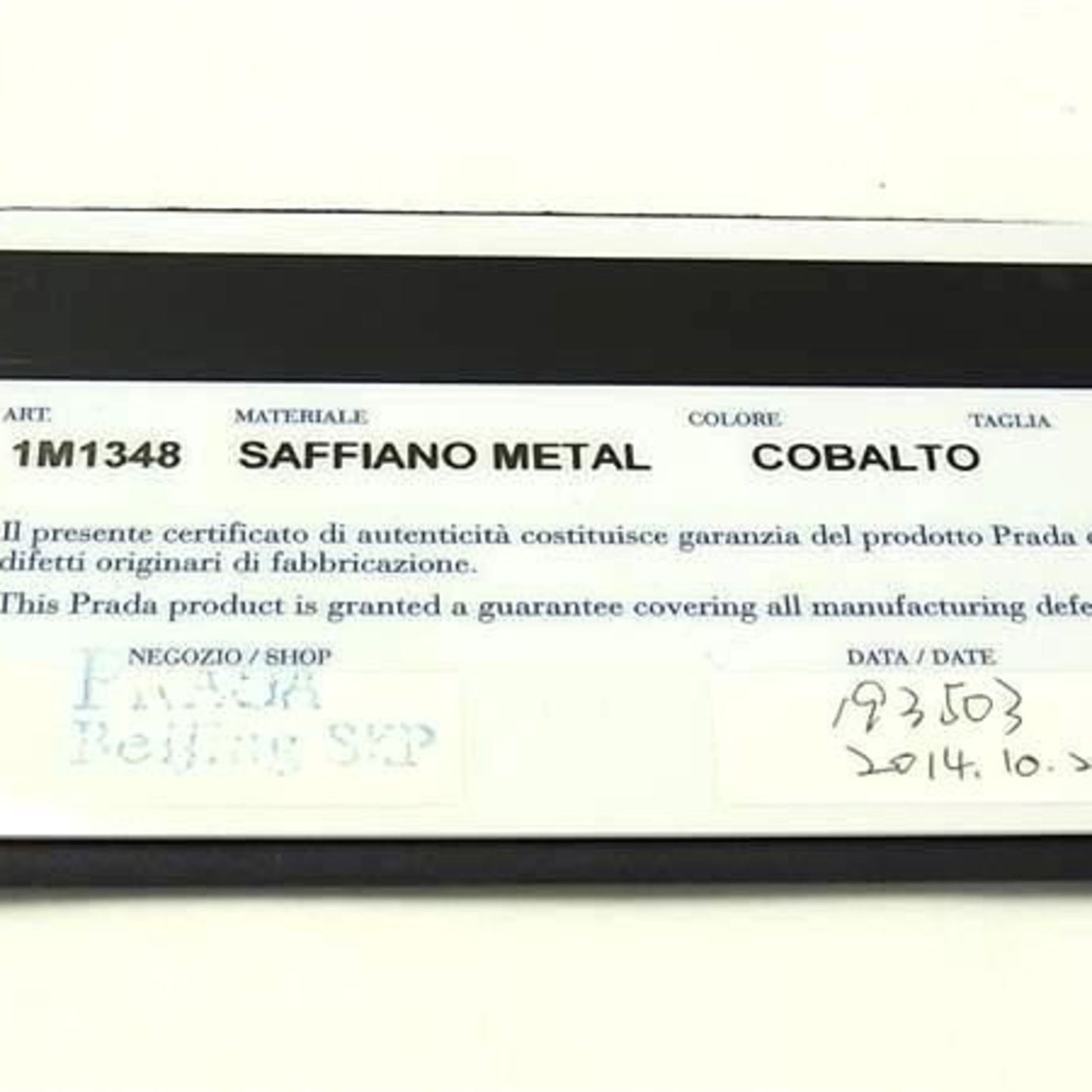 Prada Prada Wallet 1M1348 Blue Saffiano Leather Round Bifold Long