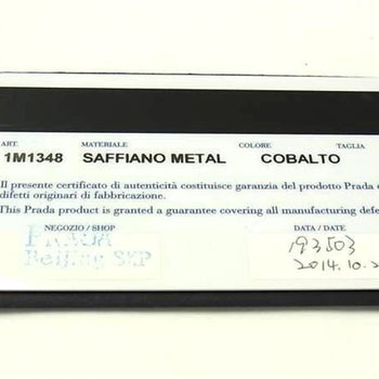 Prada Prada Wallet 1M1348 Blue Saffiano Leather Round Bifold Long