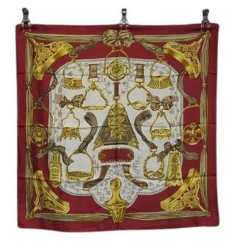 Hermes Carr 90 Etriers Armor Scarf