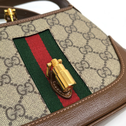 Gucci Gg Canvas Sherry Line Jackie 1961 Handbag (637092)