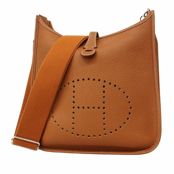 Leather Hermes Shoulder Bag Taurillon Clemence