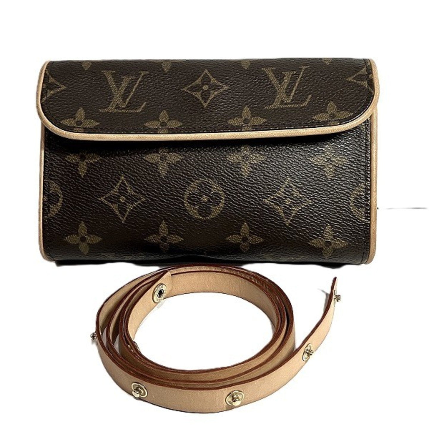 Louis Vuitton Monogram Pochette Florentine M51855 Bag Clutch Waist Pouch