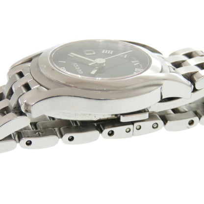 Gucci 5500L Stainless Steel Black Silver Dial Quartz Watch 1491Gucci
