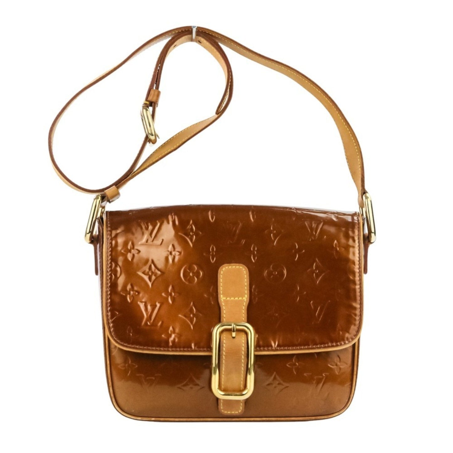 Louis Vuitton Vernis Christy Gm Shoulder Bag M91107 Brown