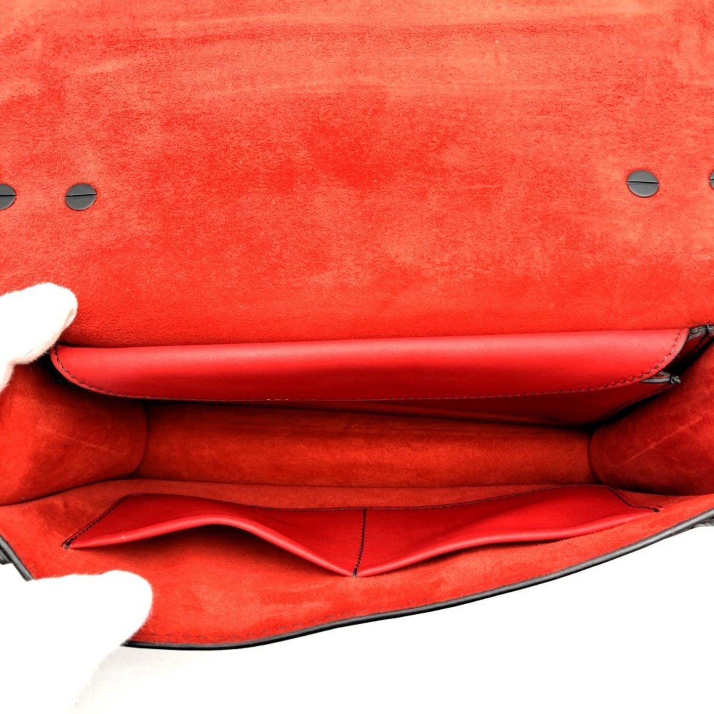 Christian Dior Dior Jadior Chain Shoulder Bag Leather Red/Black Maria Grazia Chiuri