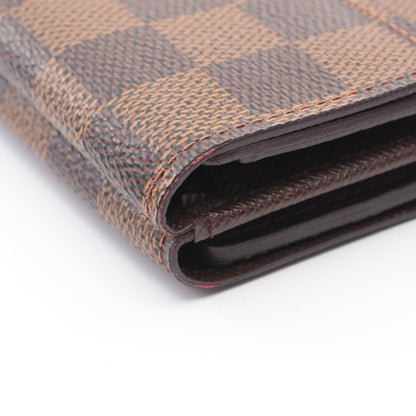 Louis Vuitton Louis Vuitton Portefeuille Elise W Wallet Coated Canvas Leather Damier