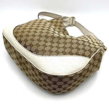 Gucci 203503 Shoulder Bag Gg Canvas Leather Beige