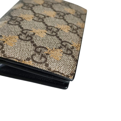 Gucci Michele Gg Supreme Bee Compact Wallet