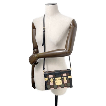 Louis Vuitton Monogram Petite Malle Shoulder Bag M45534 2-Way Clutch Black