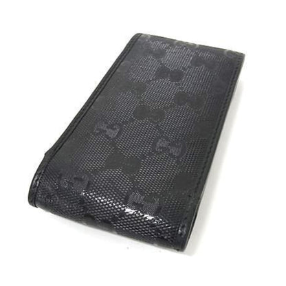 Gucci Gg Imprime Cigarette Case 181716 Black Leather