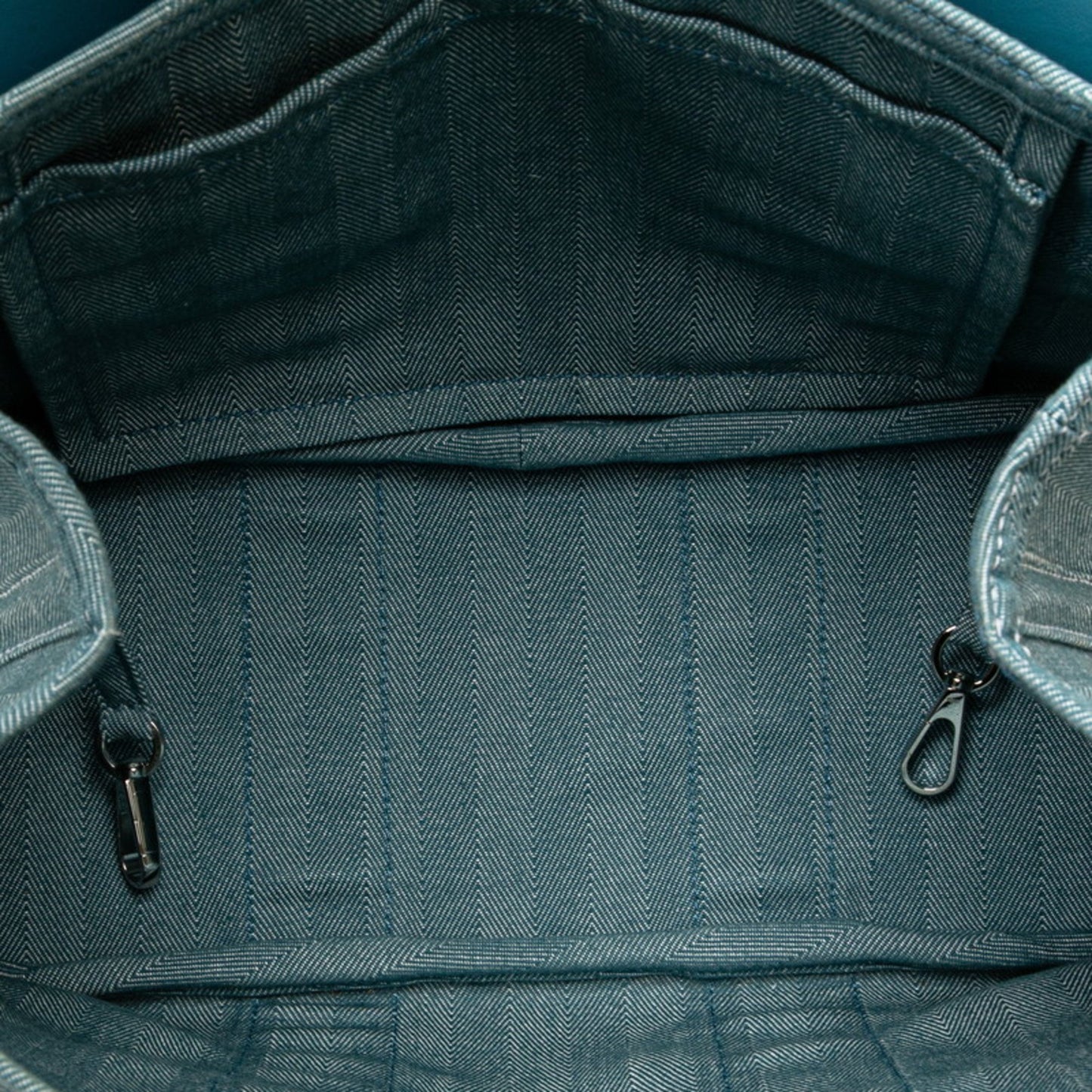 Hermes Herms Valparaiso Pm Handbag In Blue Jean Toile Chevron Leather