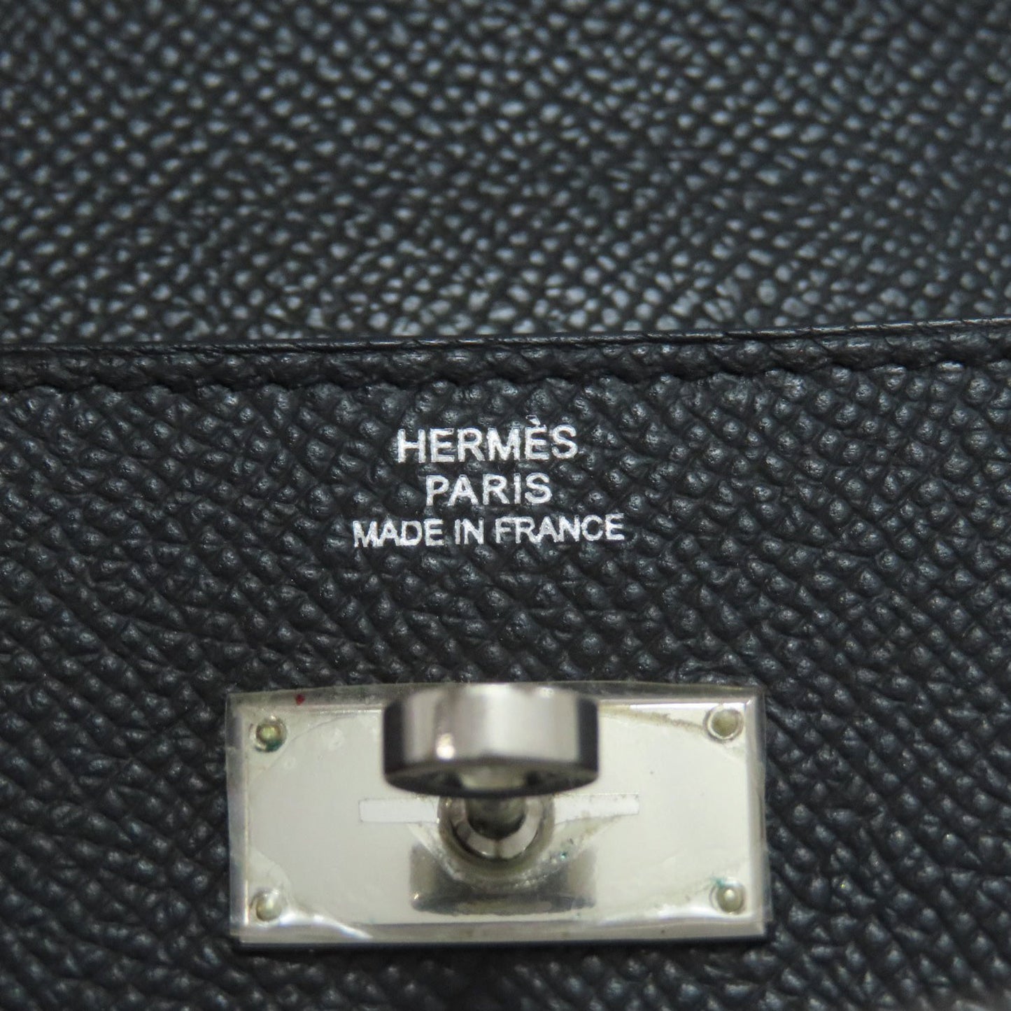 Hermes Herms Kelly Wallet Long Silver Hardware Epson