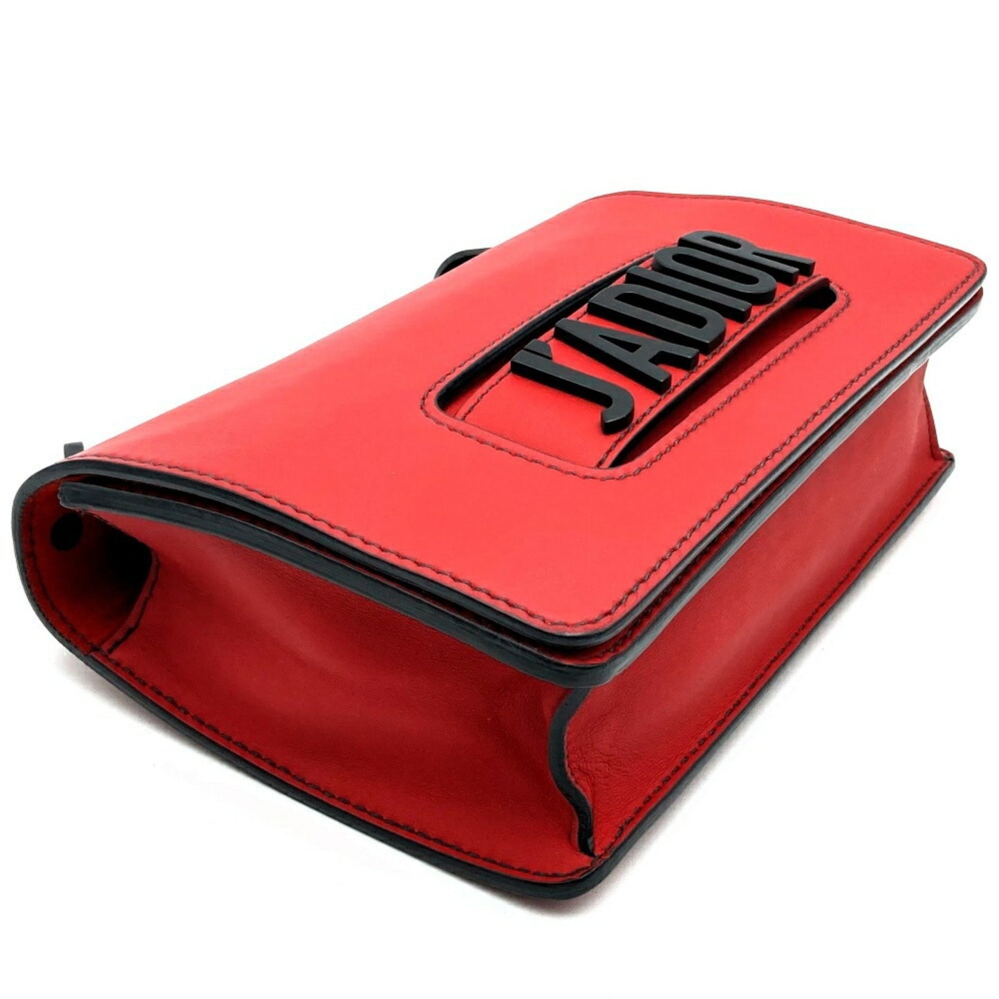 Christian Dior Dior Jadior Chain Shoulder Bag Leather Red/Black Maria Grazia Chiuri