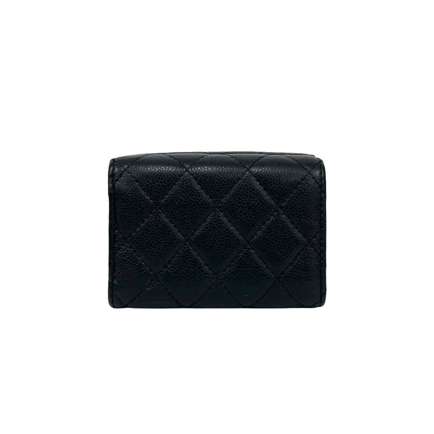 Chanel Matelasse Coco Caviar Leather Tri-Fold Wallet