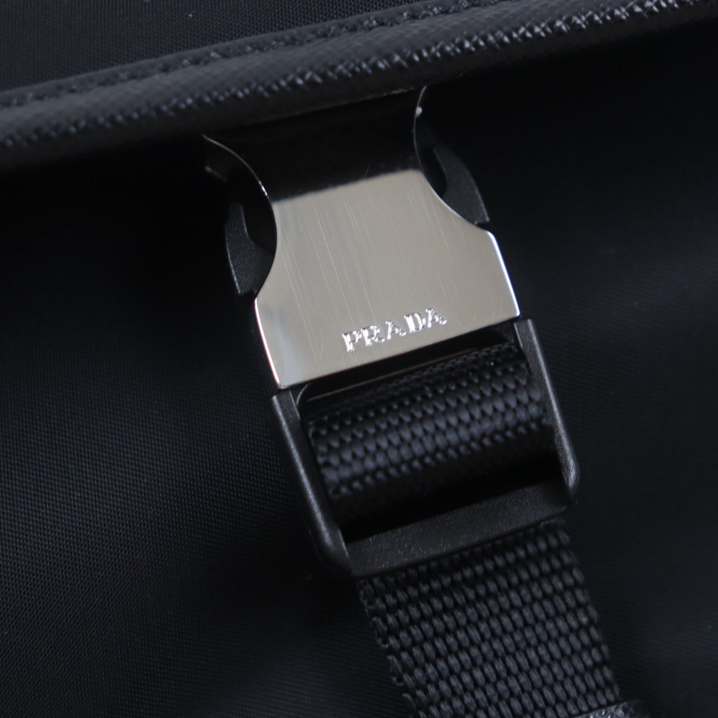 Prada 2Vh133 Re-Nylon Saffiano Leather Shoulder Bag With Triangle Logo And Plaque