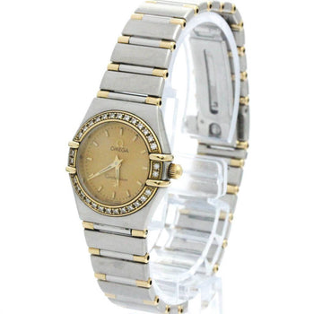 Polished Omega Constellation Diamond 18K Gold Steel Watch 1367.10 Bf581498