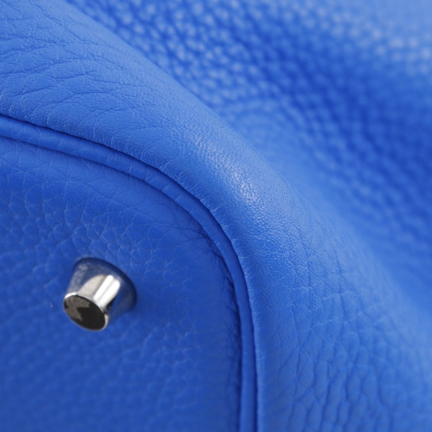 Hermes Herms Picotin Lock Mm Handbag In Taurillon Clemence Blue Hydra Leather