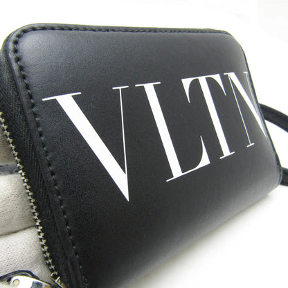Valentino Garavani With Neck Strap Uy2P0R48Lvn Leather Card Case Black