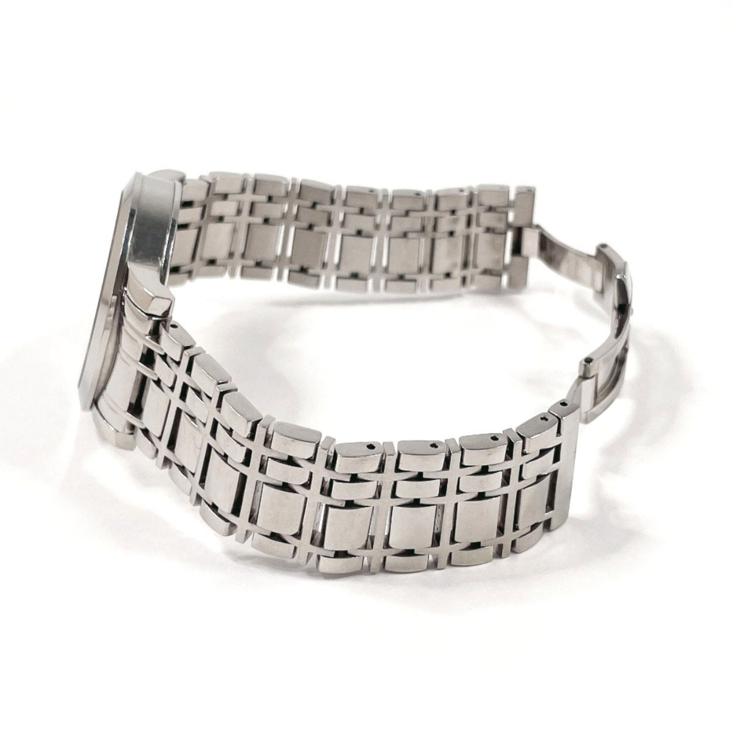 Burberry Heritage Bu1364 Watch Stainless Steel/Stainless Steel Silver Quartz Black Dial