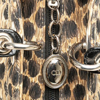 Christian Dior Dior Lady Cannage Leopard Print Handbag/Shoulder Bag