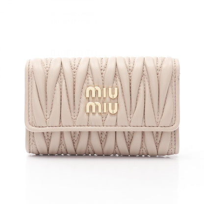 Miu Miu Miu Matelasse Key Case Leather