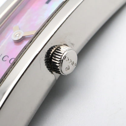 Gucci Women'S Stainless Steel Watch With Pink Shell Finish