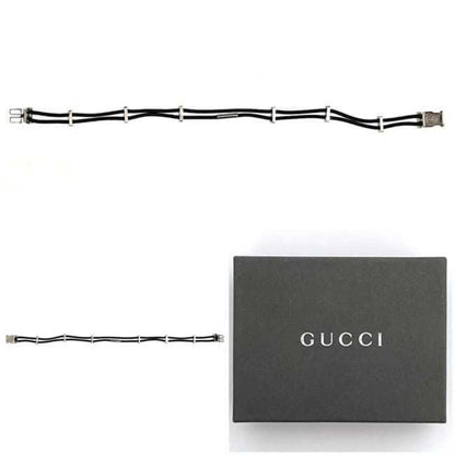 Gucci Wire Belt Ec-23105 Black 83Cm Polyester Metal Gucci Waist Buckle Double
