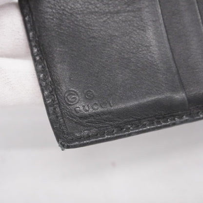 Gucci Wallet Guccissima 464916 Leather Black Champagne