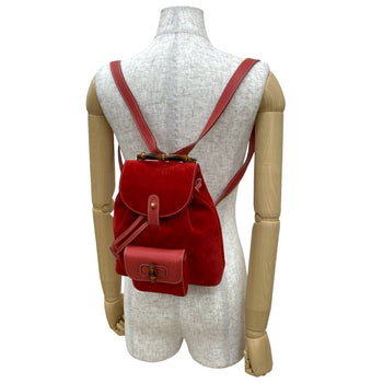 Gucci Old Gucci Bamboo Drawstring Suede