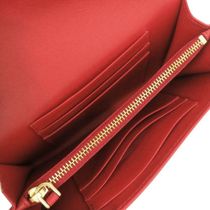 Like New Prada 1M1437 Nylon And Leather Red Shoulder Wallet