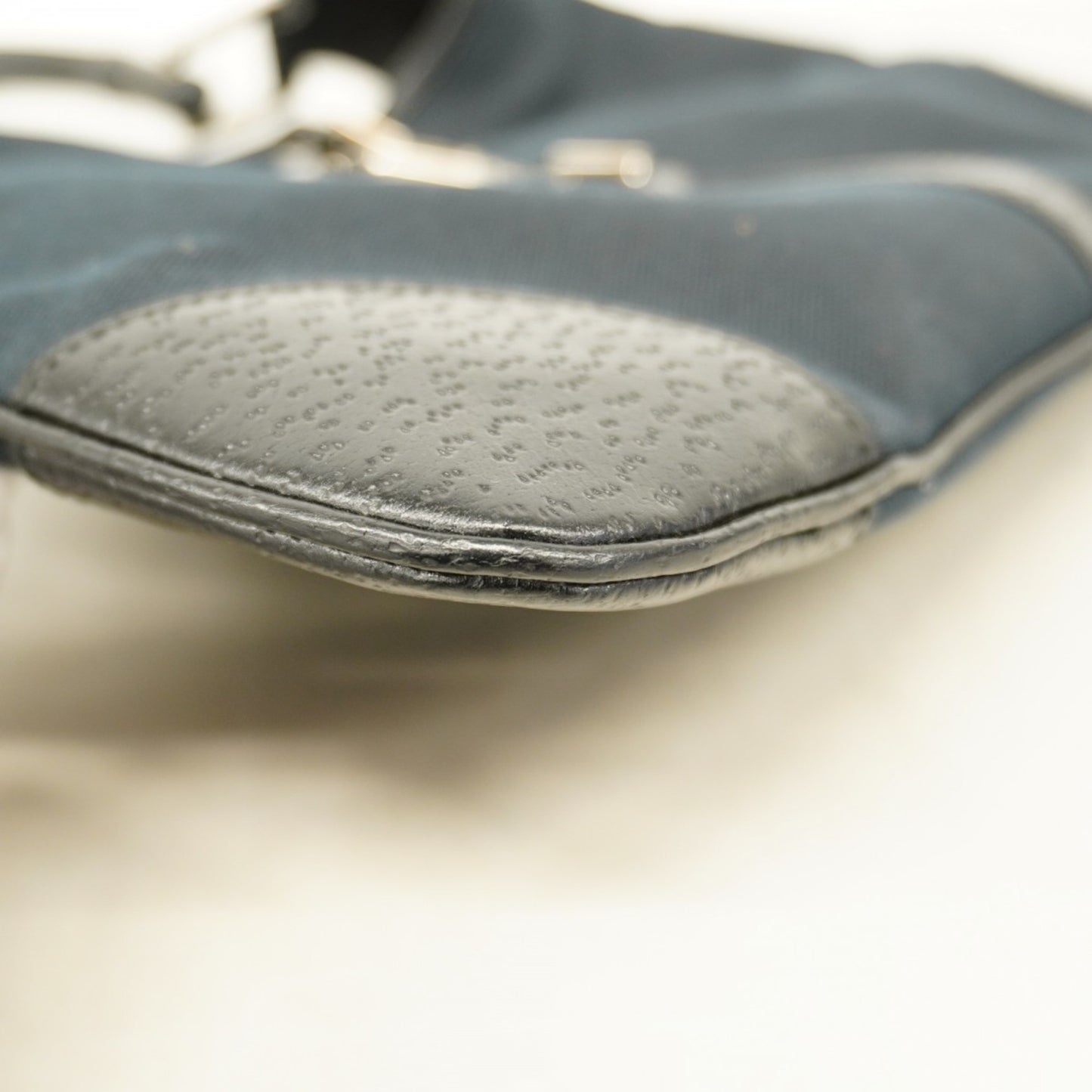 Gucci Bamboo 001 4060 Canvas Handbag Black