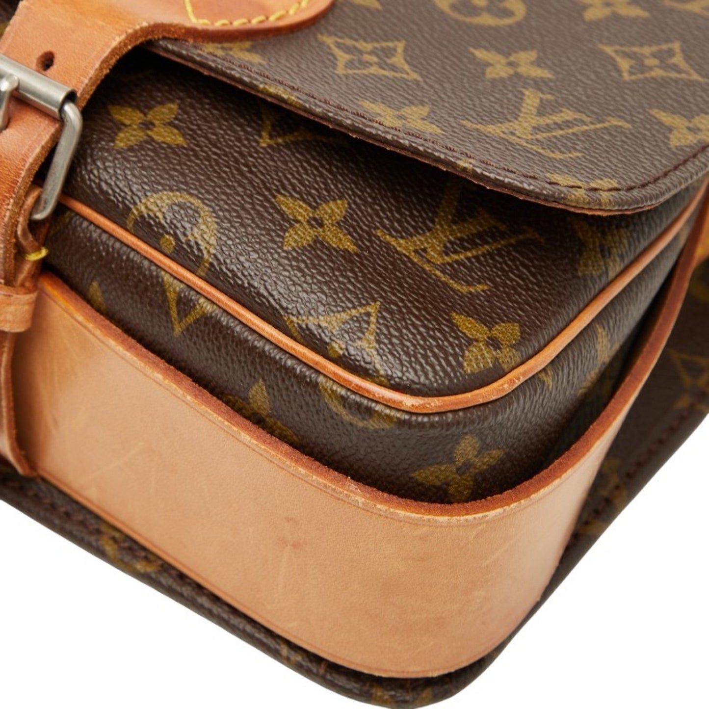 Louis Vuitton Monogram Carte Cher Mm Crossbody Shoulder Bag M51253 Brown Leather