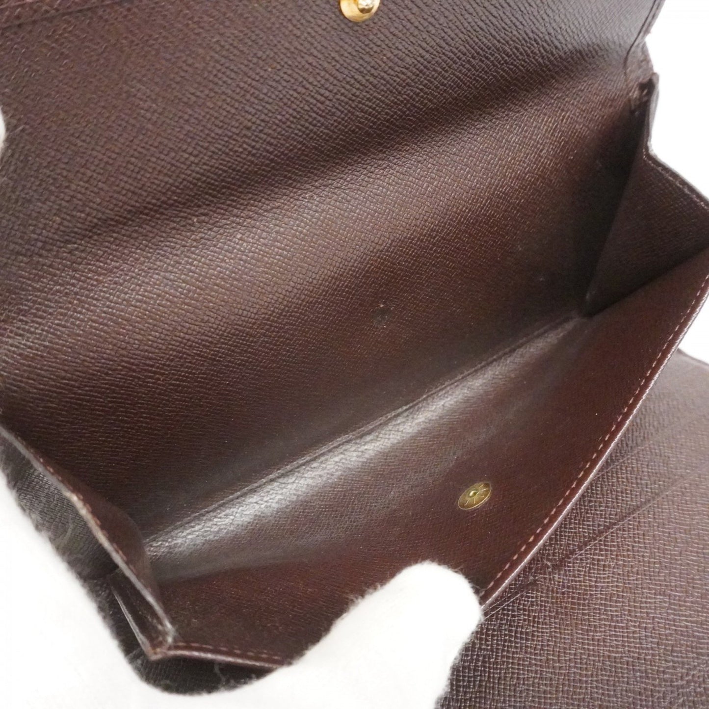 Louis Vuitton Tri-Fold Long Wallet Damier Porte Tresor International Ebene N61215