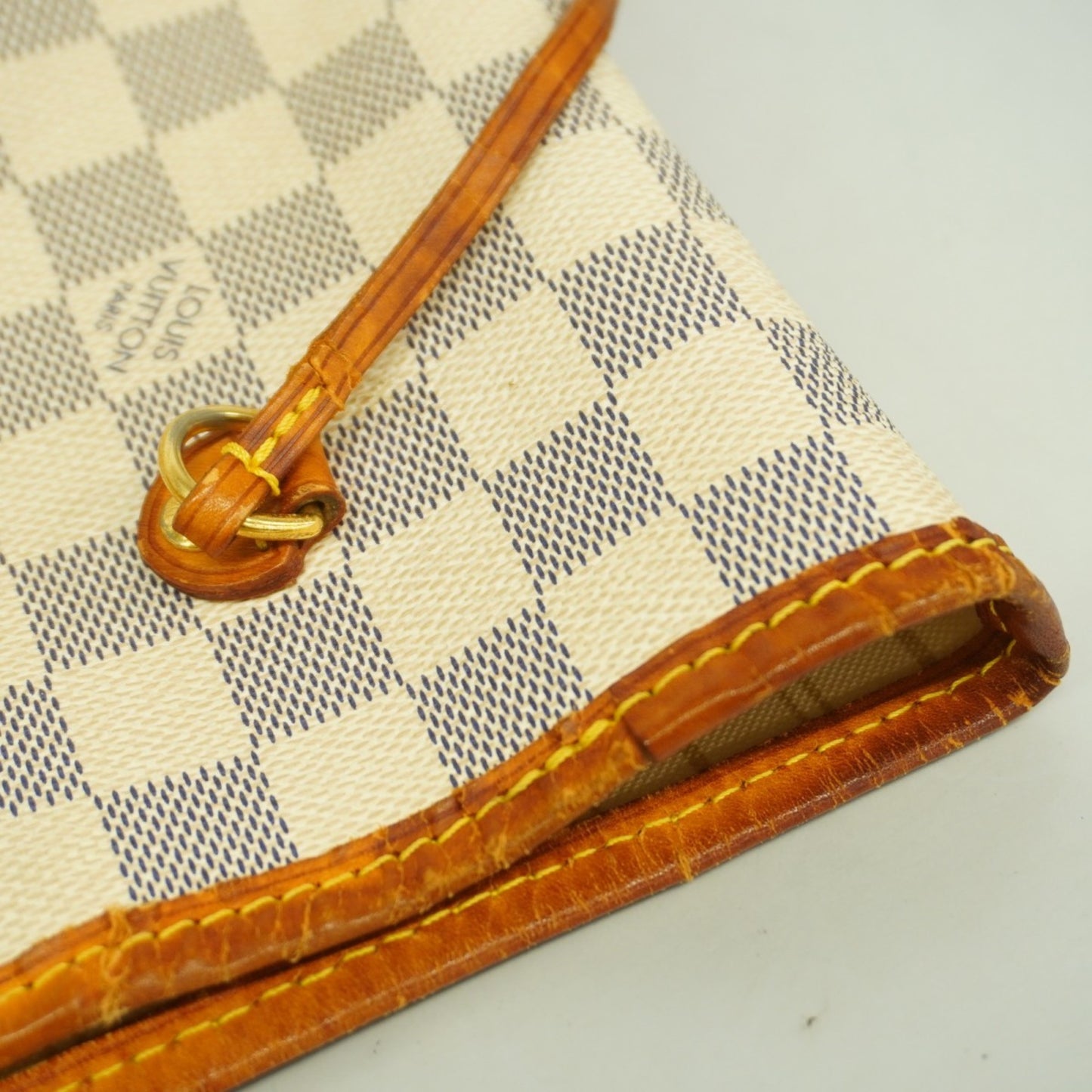 Louis Vuitton Damier Azur Neverfull Mm Tote Bag N51107 White