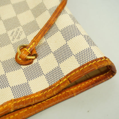 Louis Vuitton Damier Azur Neverfull Mm Tote Bag N51107 White