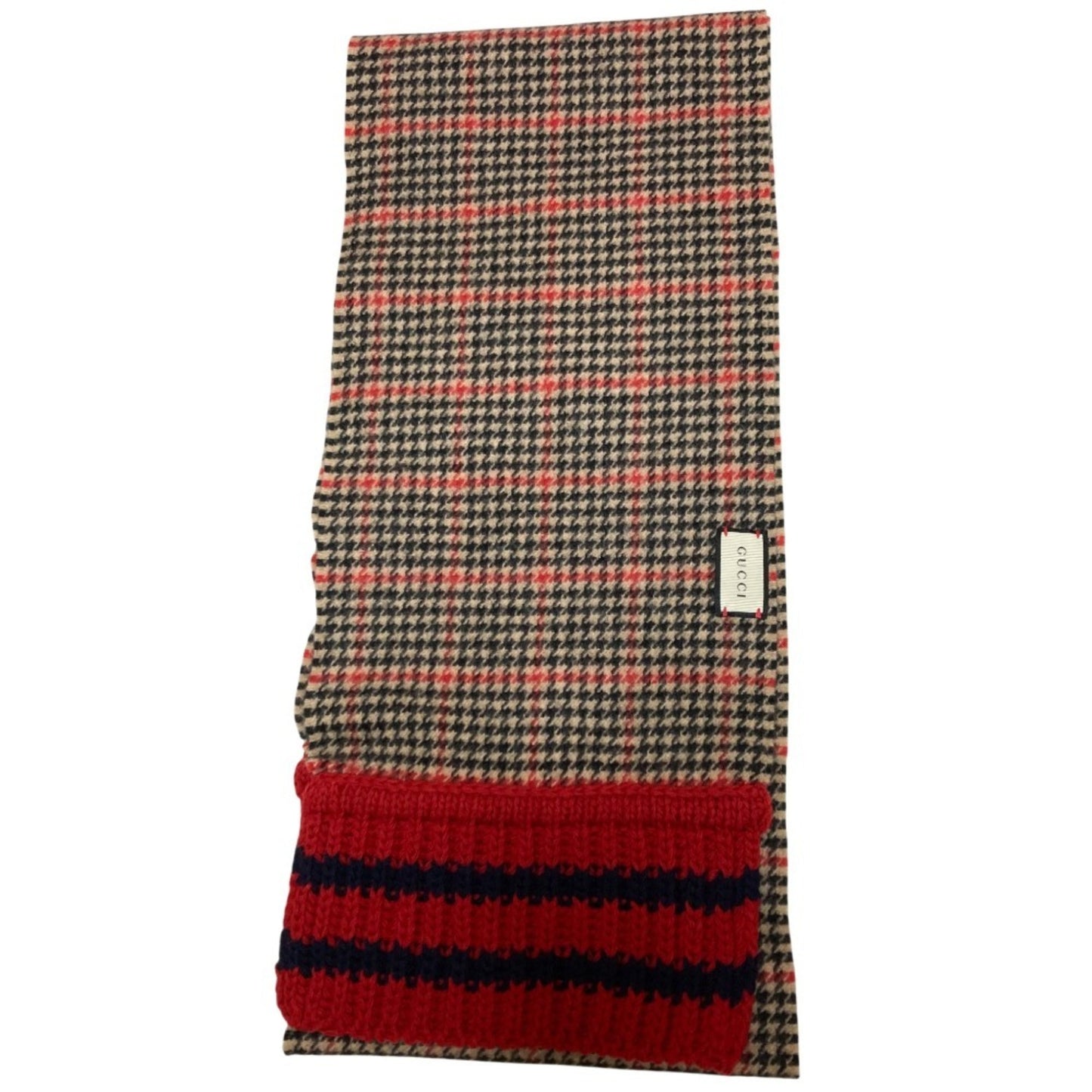 Gucci Cashmere Blend Wool Check Stole/Scarf