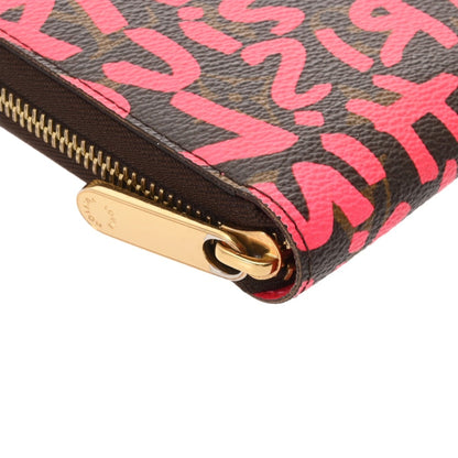 Louis Vuitton Louis Vuitton Monogram Graffiti Zippy Wallet Fuchsia M93710