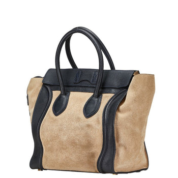 Celine Luggage Mini Shopper Handbag Tote Bag In Beige