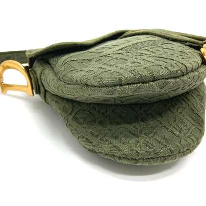 Christian Dior Oblique Saddle Embroidered Saddle Bag Shoulder Handbag Canvas