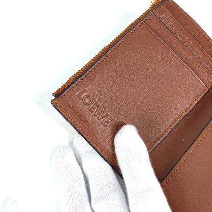 Loewe Compact Wallet Trifold Wallet Yellow Brown
