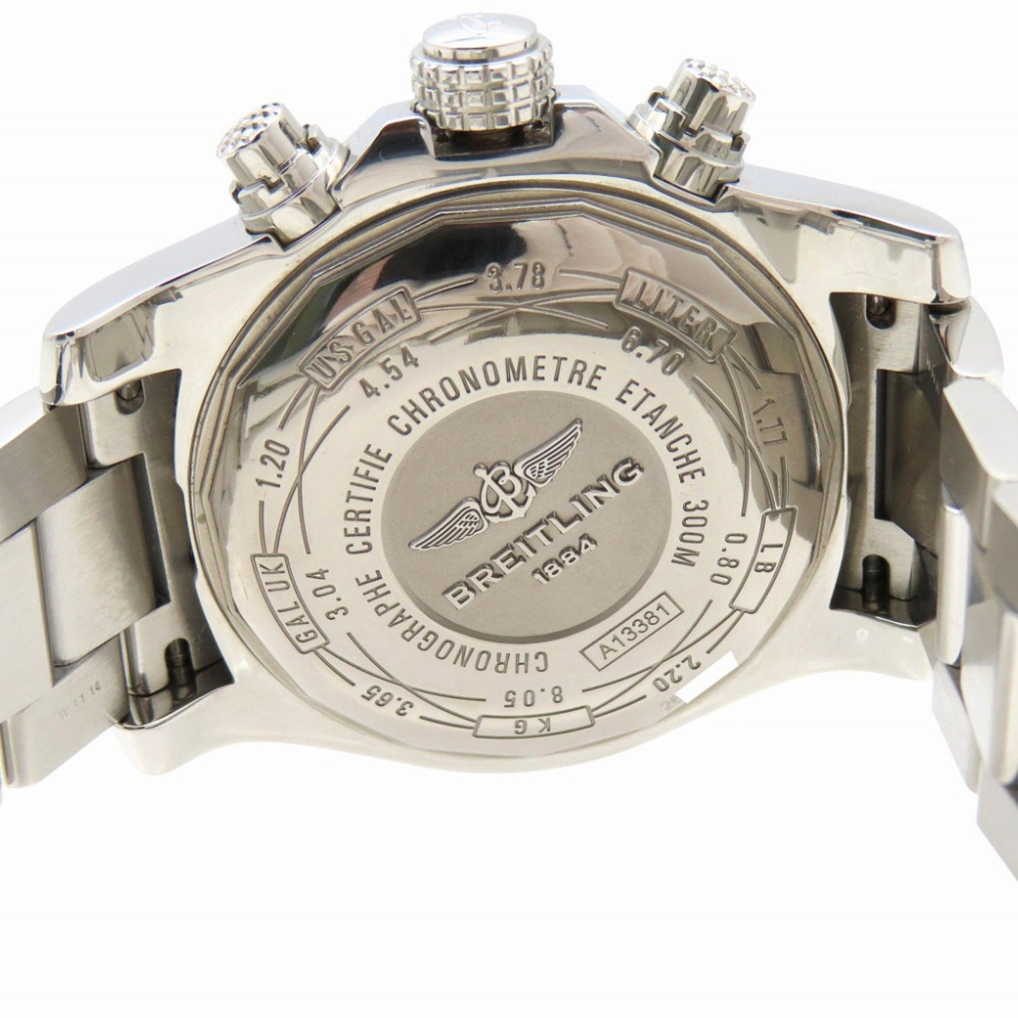 Like New Breitling Avenger Ii Chronograph A13381 Automatic Watch In Stainless Steel Tungsten Gray