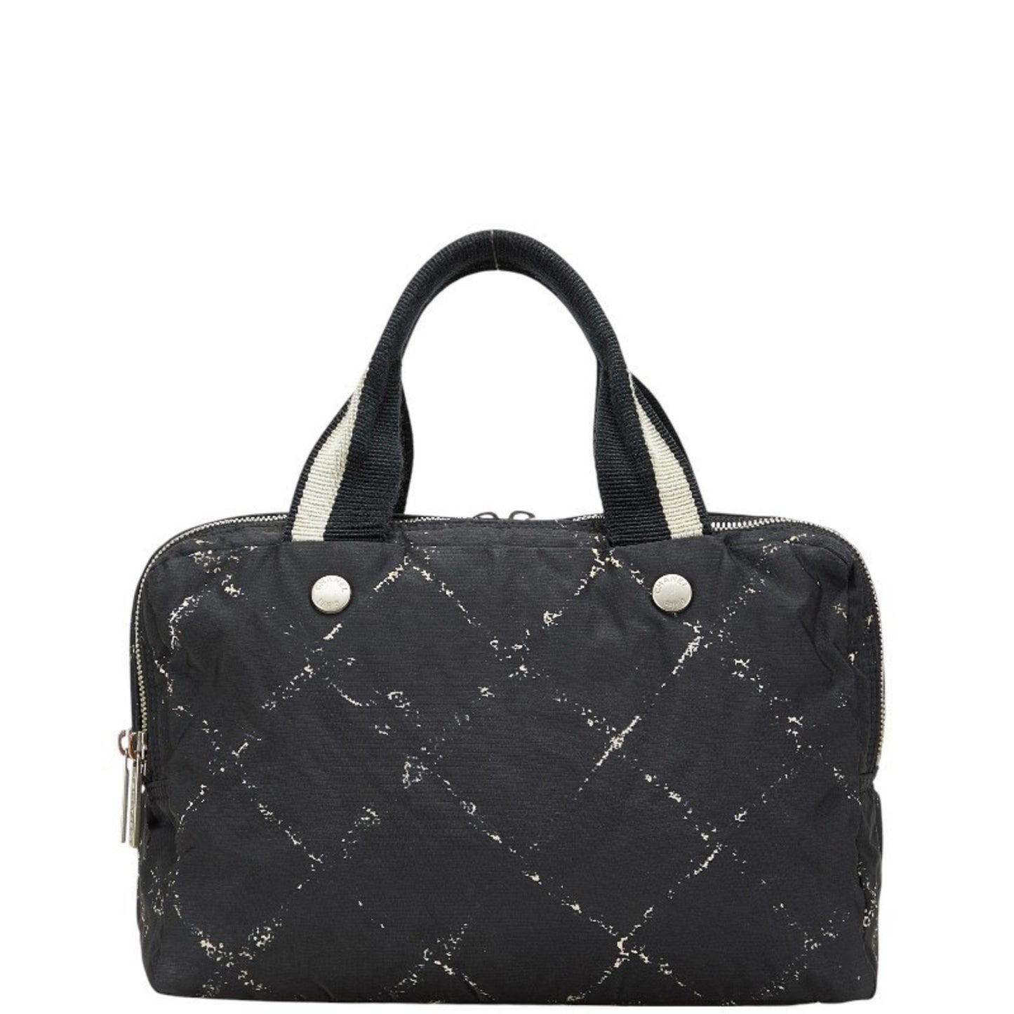 Chanel (Formerly The Travel Line) Handbag Mini Boston Bag In Black