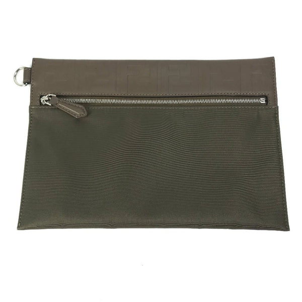 Fendi 7N0108 Zucca Clutch Bag Pouch Nylon/Leather