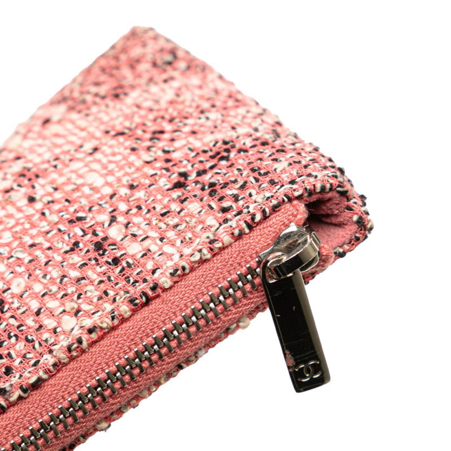 Chanel Perforated Coco Mark Chain Shoulder Bag Pink Leather