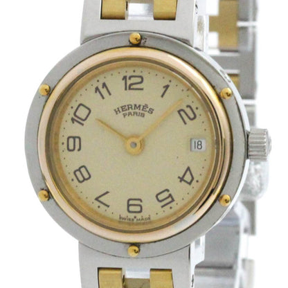 Hermes Clipper Gold Plated Stainless Steel Quartz