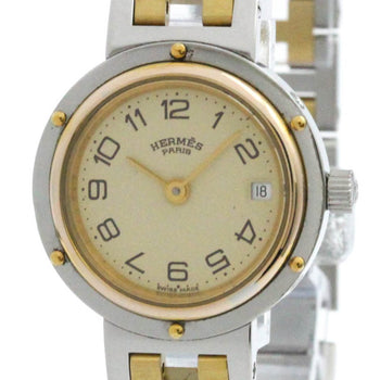 Hermes Clipper Gold Plated Stainless Steel Quartz