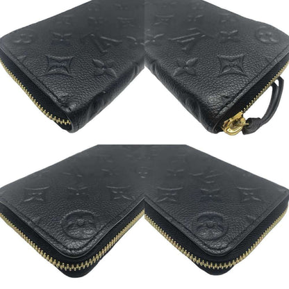 Louis Vuitton Long Wallet Portefeuille Clemence Monogram Empreinte Black Round M60171