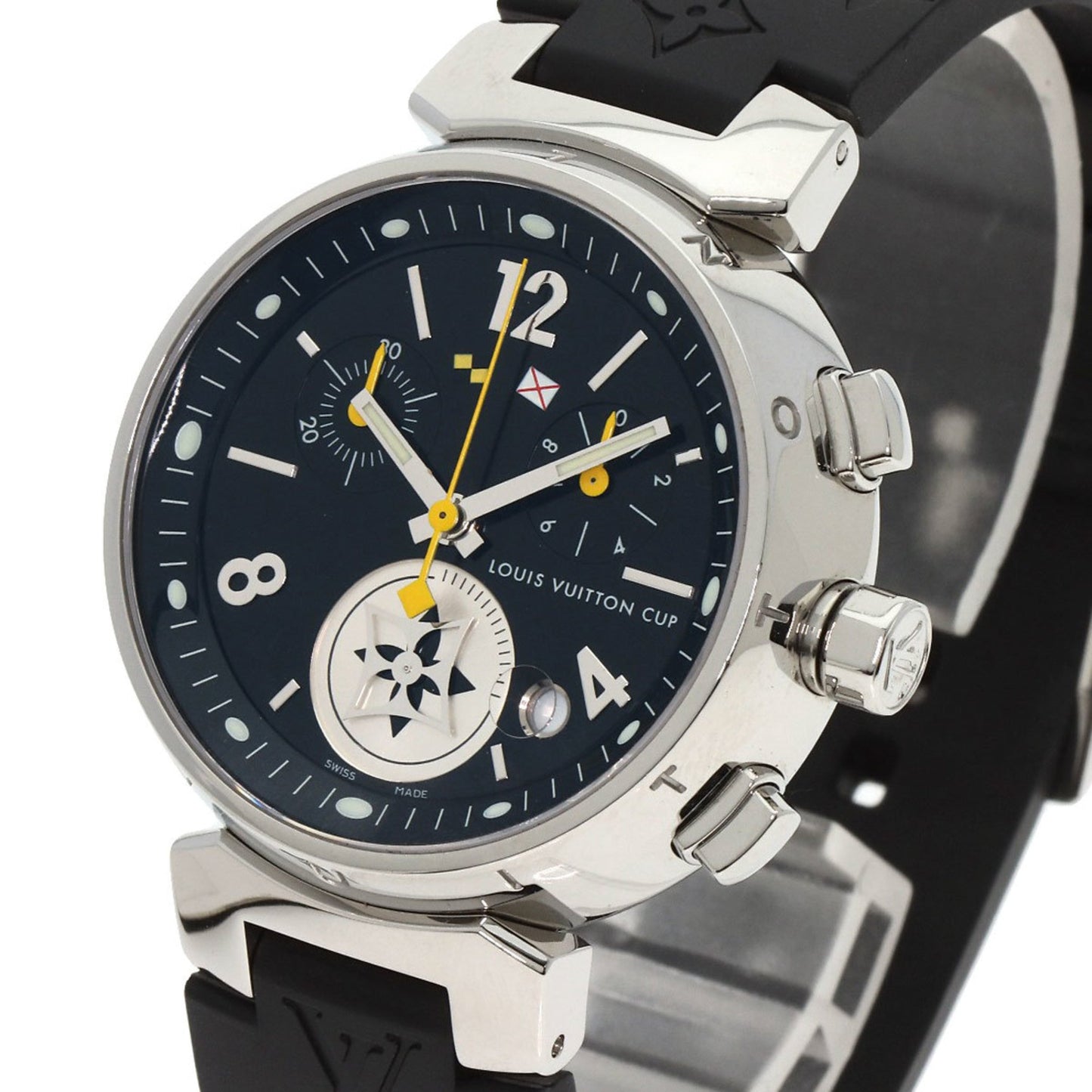 Louis Vuitton Q132G Tambour Lovely Cup Watch In Stainless Steel/Rubber